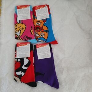 Colorful Cartoon Character Socks Set 4/$45